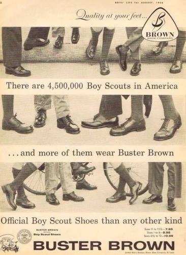 dead stock 50's brown shoe coboy scout shoes