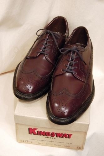 dead stock 60s Kingsway wing tip shoes