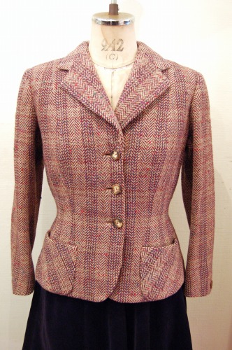 40'S～ NEP TWEED TAILORED JACKET (O.WHT/L.BEIGE/D.BLE/BGDY)