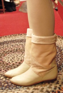 80'S～ DINGO LEATHER SUEDE MIDDLE LENGTH BOOTS (MADE IN BRAZIL・GRY/BEIGE)