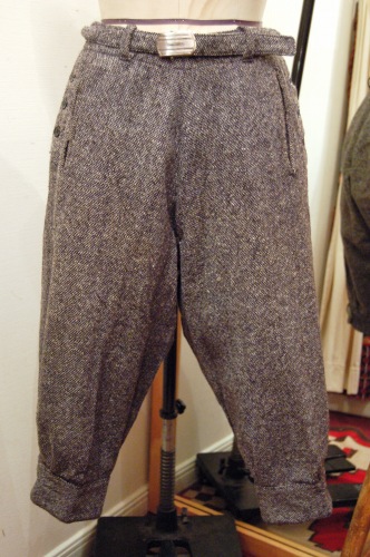 30'S～ WOOL KNICKERS PANTS WITH BELT(BLK/WHT)