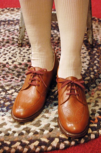 60'S～ MEDALLION LACE UP LEATHER CLINIC SHOES(L.BRN)