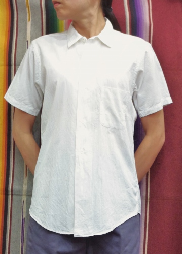 DEAD STOCK 60'S～ TOWN TOPIC Jr. COTTON SHORT SLEEVE SHIRTS(WHT)