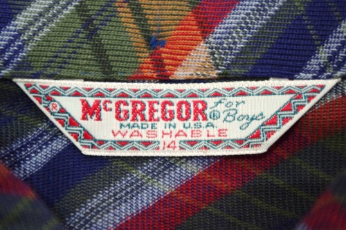 DEAD STOCK 60'S～ McGREGOR CHECK B.D POLO SHIRTS (NVY/S.GRN/ORG/RED/WHT)