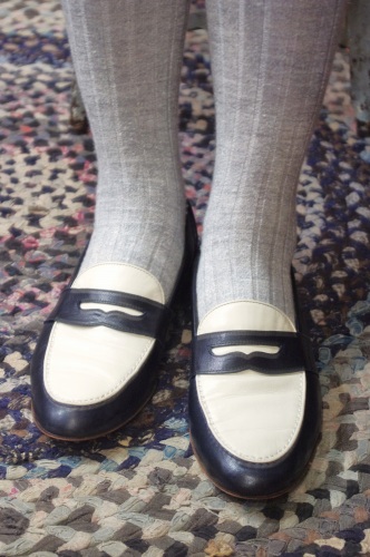 RALPH LAUREN 2 TONE PENNY LOAFER(NV/WHT・MADE IN ITALY)