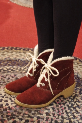 70'S～ SUEDE & BOA LACE UP BOOTIE SHORT BOOTS(BGDY/MADE IN ITALY)