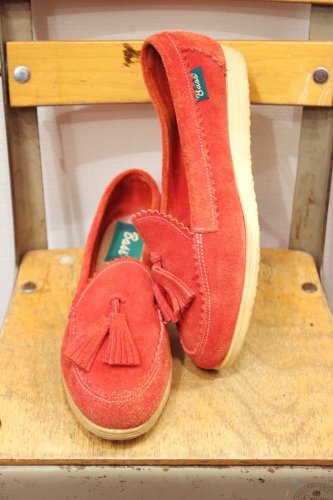 70'S～80'S BASS SUEDE TASSEL LOAFER SHOES(O.RED)
