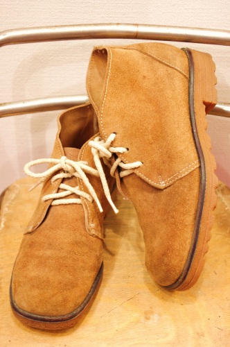 70'S～ SUEDE LACE UP ANKLE BOOTS(L.BRN)