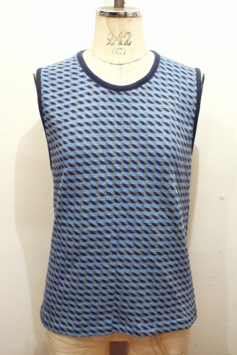 70'S～ JACQUARD TANK TOP (NVY/H.BLE/GRY)