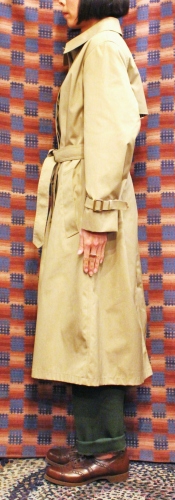 STAND FALL COLLAR COAT WITH BELT (MADE IN USA・BEIGE)