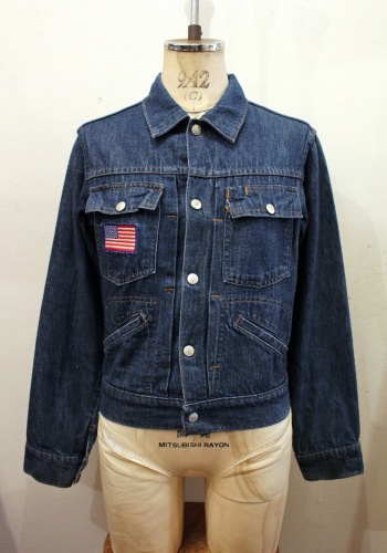 70'S～ JCPenney TOWN CRAFT FRONT PLEATED DENIM JACKET (D.BLE)