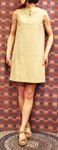  70'S～ CORDUROY SCOOTER DRESS (BEIGE)