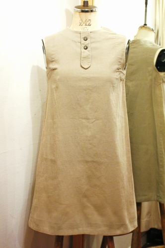  70'S～ CORDUROY SCOOTER DRESS (BEIGE)