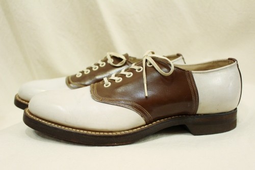 DEAD STOCK 40'S～50'S STAR BRAND SADDLE SHOES (WHT/BRN)