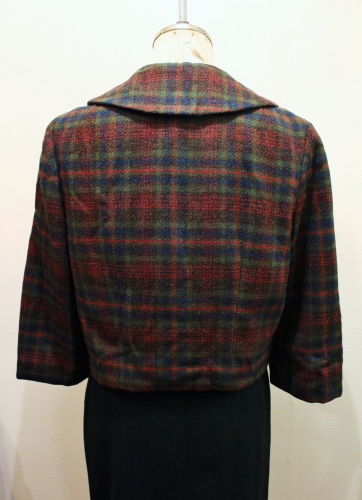 50'S～ PENDLETON CHECK DOUBLE BREAST WOOL SHORT JACKET (D.BRN/D.BLE/D.GRN/RED)