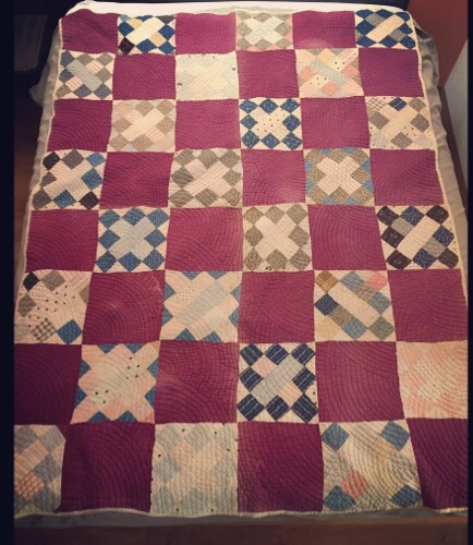 vintage calico quilt