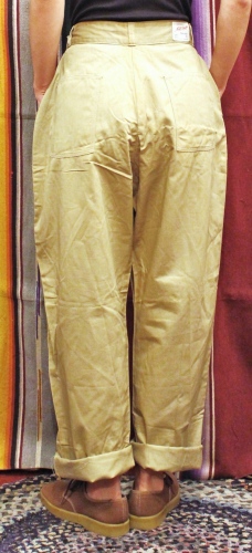 DEAD STOCK 50'S～ NUFF STUFF CHINO CLOTH SIDE ZIP PANTS (BEIGE)