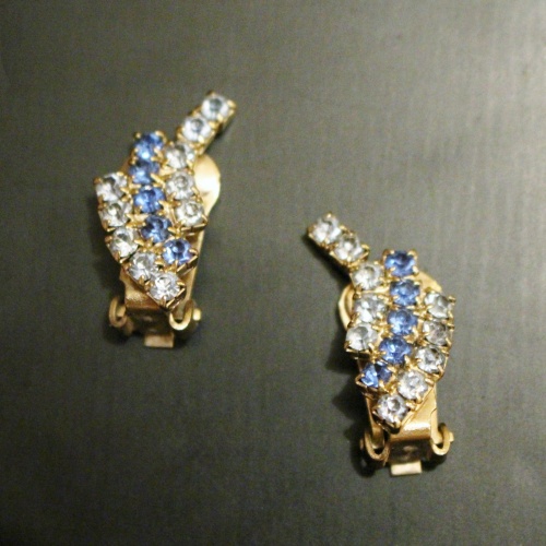 vintage rhinestone brooch & earrings