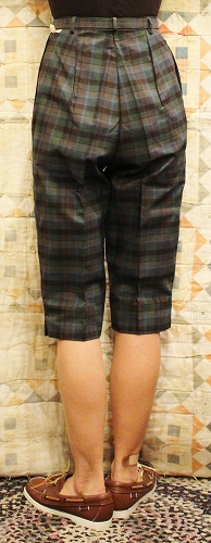 DEAD STOCK 60'S～ TURNER TOGS CHECK CROPPED PANTS (D.BRN/D.BLE/D.GRN)
