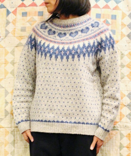 80'S～ WOOLRICH NORDIC SWEATER (H.GRY/NVY/H.BLE/PNK)