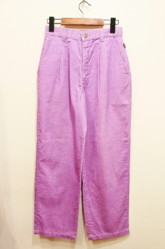  80'S～ CORDUROY TUCK PANTS (L.PPL)