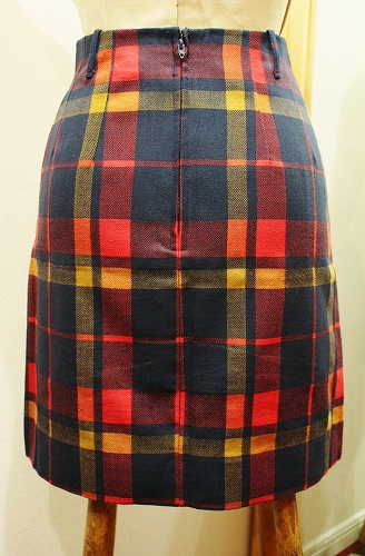 70'S～CHECK TIGHT MINI SKIRT (RED/NVY/YLW)