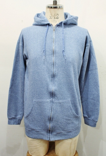 80'S~ FULL ZIP SWEAT PARKA (MADE IN USA・H.BLE)