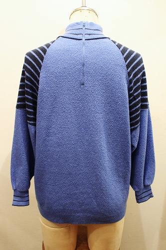70'S~ EXMOOR HI-NECK KNIT TOPS (MADE IN USA・H.BLE)
