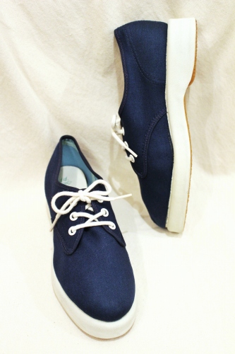 DEAD STOCK 50'S～ HOOD P.F BOOSTER TYPE CANVAS SHOES (NVY)