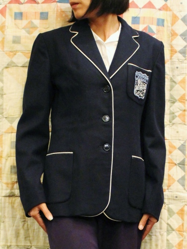 60'S～ WOOL TAILORED SCHOOL JACKET (NVY)
