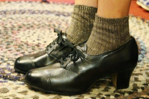 DEAD STOCK 40'S~ LEATHER OXFORD SHOES (BLK)