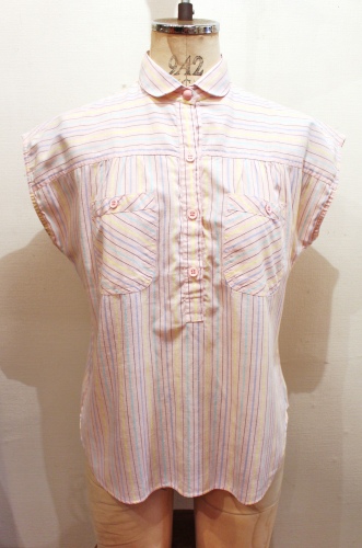 80'S～ STRIPE FRENCH SLEEVE PULL OVER SHIRTS 