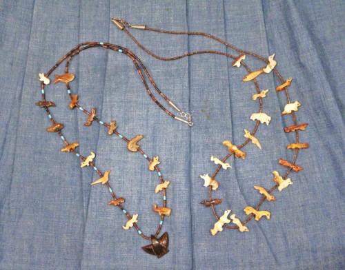 indian jewelry zuni fetish necklace