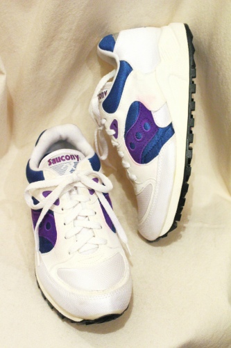 DEAD STOCK 90'S～ SAUCONY JAZZ 4000 SNEAKER (MADE IN USA/WHT/BLE/PPL)