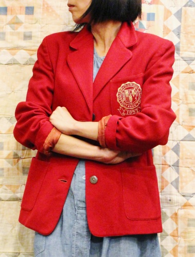 50'S～ WOOL TAILORED SCHOOL JACKET (RED)
