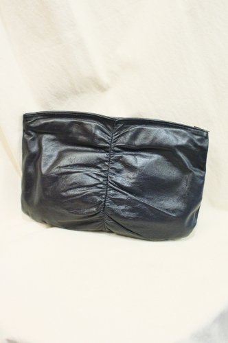 80'S～ LEATHER CLUCH & SHOULDER BAG (D.NVY)