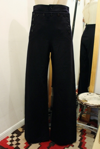 60'S～ US NAVY 13 BUTTON WIDE LEG WOOL SAILOR PANTS (NVY)