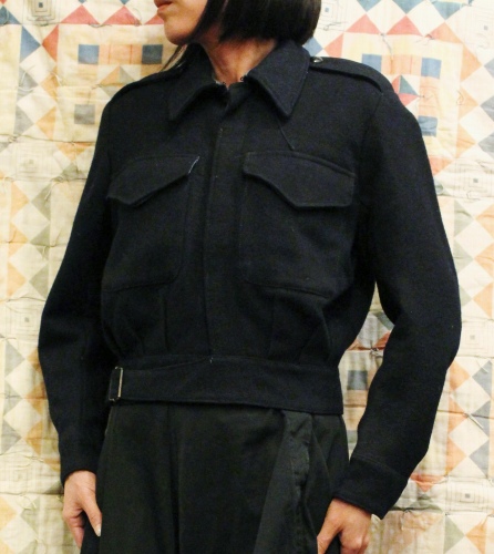 50'S～ BRITISH MILITARY WOOL BATTLE JACKET (D.NVY)