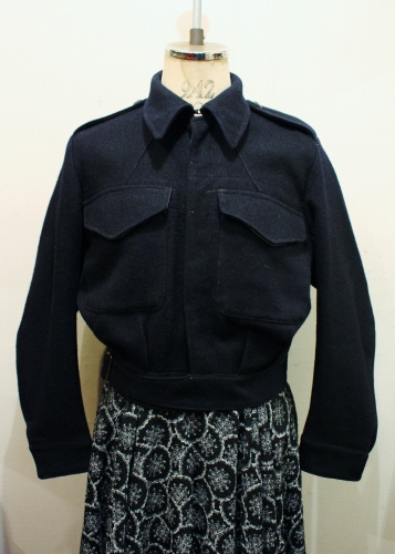 50'S～ BRITISH MILITARY WOOL BATTLE JACKET (D.NVY)